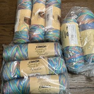 8 skiens of Caron Simply Soft Paints color Tapestry